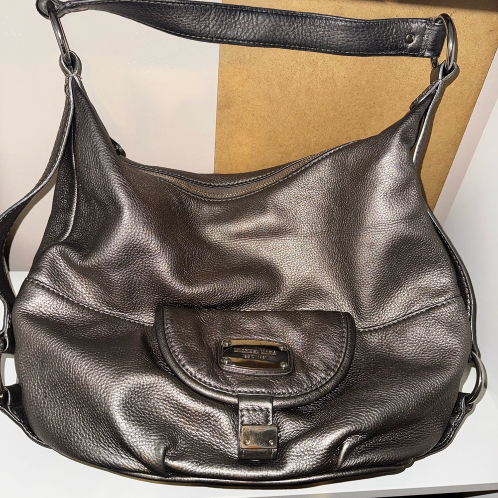 Michael Kors Silver Metallic Shoulder Bag